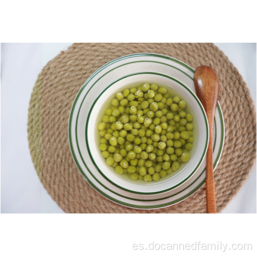 Verduras enlatadas Guisantes verdes enlatados